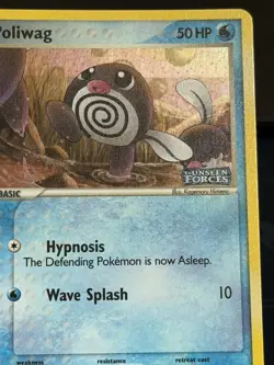 2005 Pokemon Unseen Forces Poliwag [Reverse Holo] #67/115 Pokeball Holo! - Image 5