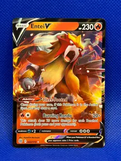 Pokemon Tcg Entei V 022/172 Swsh09: Brilliant Stars Holo - Image 1