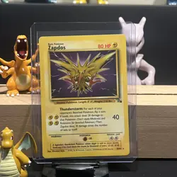 Pokemon TCG Zapdos Non Holo Rare Unlimited #30/62 Fossil Base Set LP 1999 - Image 1