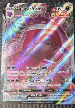 Pokemon Gengar VMAX 157/264 Swsh08: Fusion Strike Ultra Rare Holo Full Art 320HP - Image 1