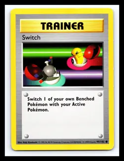 💥 Trainer Switch | Pokemon TCG 1999 | (Shadowless Set) Non Holo Vintage #95/102 - Image 1