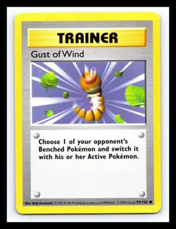 💥 Gust Of Wind | Pokemon TCG 1999 | (Shadowless Set) Non Holo Vintage #93/102 - Image 1