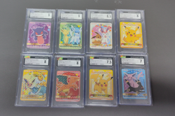 2023 Pokemon Japanese Scarlet & Violet Stickers Marumiya Holo Gengar CGC 9 LOT8 - Image 1