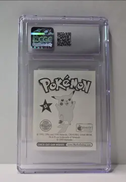 POKEMON SERIES 1, MERLIN TOPPS STICKER # 53, PERSIAN, YEAR 1999 CGC 8 - Image 2