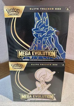 2x Pokemon Mega Evolution Elite Trainer Box ETB Bundle Set Lucario Gardevoir New - Image 1