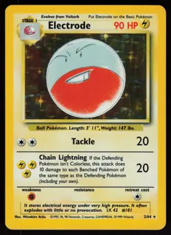 Electrode 2/64 NO Symbol Rare Jungle Holo Pokemon - Image 1