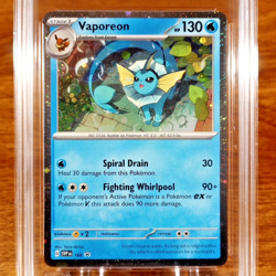 Pokemon SV Black Star Promo Vaporeon 168 AGS Gem-MT 10 Cosmos Holo 2025 - Image 2