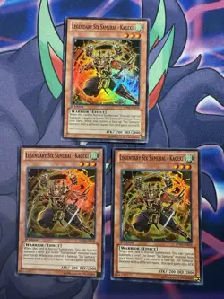 Yugioh Legendary Six Samurai Kageki SDWA-EN018 1st Super x3 (LP) Playset - Image 1