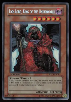 Lich Lord, King of the Underworld FOTB-EN062 Secret Rare 1st Edition Yu-Gi-Oh - Image 1