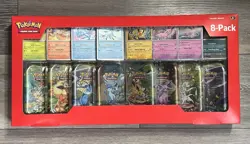 Pokemon TCG Prismatic Evolutions Costco 8 Mini-Tin Bundle w/ Promo Cards SEALED - Image 1