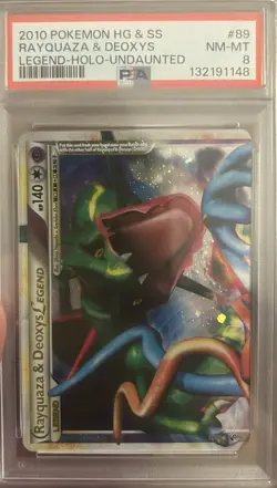 Pokemon TCG Rayquaza & Deoxys Legend Undaunted 89/90 Holo Rare PSA 8 - Image 1