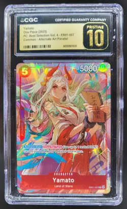 2025 ONE PIECE CCG YAMATO ALTERNATE ART EB01-007 CGC 10 PRISTINE A PT - Image 1