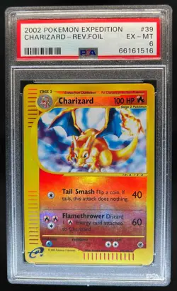 2002 Pokemon Expedition Set Charizard Reverse Foil Holo #39/165 - Image 1