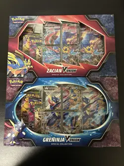Pokemon TCG: Zacian V-Union & Greninja Special Collection Factory Sealed Box - Image 1