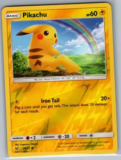 Pikachu 28/73 Reverse Holo Shining Legends - Pokemon Card - NM - Image 1