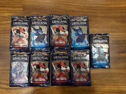 NEW SEALED Disney Lorcana TCG The First Chapter English 9x Booster Packs - Image 1