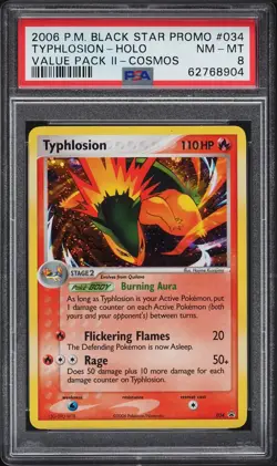 2006 Black Star Promo Typhlosion Cosmos Holo Rare Pokemon Card #034 - PSA 8! - Image 1