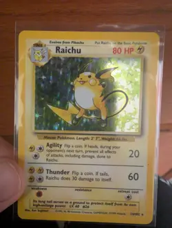 1999 Pokemon TCG Game Base Set Unlimited #14/102 Raichu Holo - Image 1