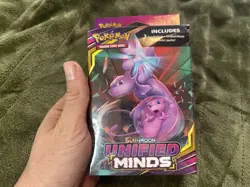 Pokemon TCG Sun & Moon Unified Minds Hanger Box Sealed (3 Booster Packs) - Image 1