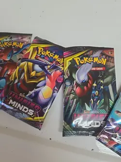 Pokemon TCG Sun and Moon Unified Minds Booster Packs 6 Factory Sealed 2019 - Image 3
