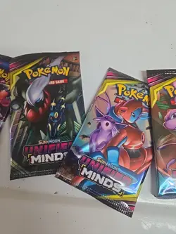 Pokemon TCG Sun and Moon Unified Minds Booster Packs 6 Factory Sealed 2019 - Image 4