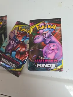 Pokemon TCG Sun and Moon Unified Minds Booster Packs 6 Factory Sealed 2019 - Image 5
