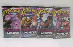 Pokemon Sun and Moon Unified Minds Booster Pack 4 Art Set of Packs Sealed New - Image 1