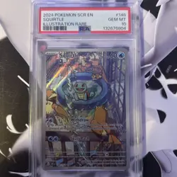 PSA 10 Squirtle 148/142 Stellar Crown Illustration Rare Pokemon Card Gem Mint - Image 1