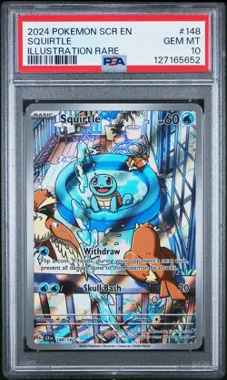 Pokemon Squirtle Illustration Rare Stellar Crown 148/142 PSA 10 - Image 1