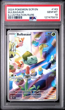 PSA 10 GEM MINT Bulbasaur Illustration Rare 143/142 Pokemon Stellar Crown - Image 1