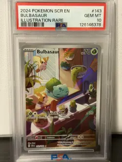 Bulbasaur 143/142 Illustration Rare - Stellar Crown (EN) GEM MT PSA 10 - Image 1