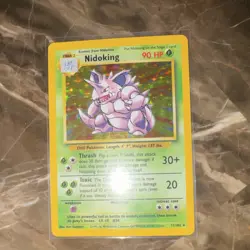 Pokemon TCG Nidoking 11/102 Base Set Holo Rare 90HP 1999 Stage 2 Wizards - Image 1