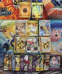 Pokemon Card Lot Full Art Alt Art Fire Mew Raikou Eevee 20 Cards - Image 1