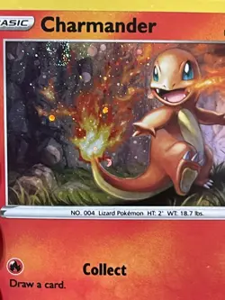 POKEMON CHARMANDER SWSH092 PROMO BLACK STAR COSMOS WITH SWIRL HOLOFOIL NM CARD - Image 4