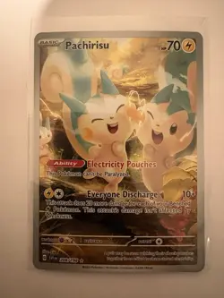 Pokemon Pachirisu TCG Holo Illustration Card 208/198 Scarlet & Violet Base Set - Image 1