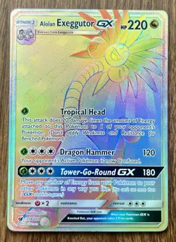 ALOLAN EXEGGUTOR GX 118/111 Crimson Invasion Rare Rainbow full art rare Pokemon - Image 1