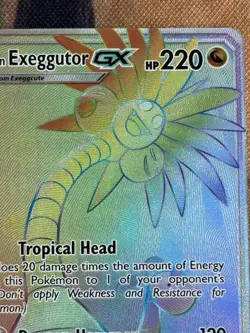 Alolan Exeggutor Gx 118/111 Pokemon Crimson Invasion Secret Rare Rainbow Holo NM - Image 5