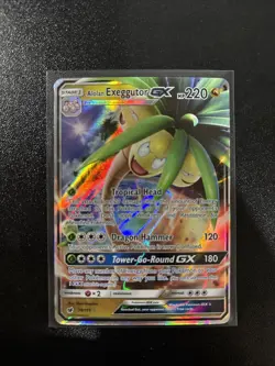 Pokemon TCG Alolan Exeggutor GX Holo Card 74/111 Sm-Crimson Invasion Ultra Rare - Image 1