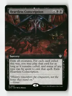 Heartless Conscription (Extended Art) Commander: Outlaws of Thunder Junction - Image 1