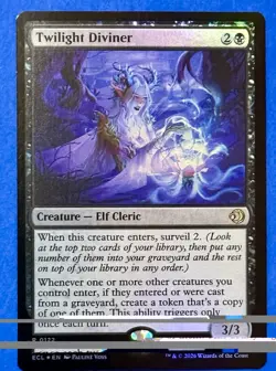 MTG Twilight Diviner #122 Lorwyn Eclipsed ECL Foil Rare Black Elf Cleric NM - Image 1