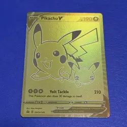 Pokemon Card TCG - Pikachu V - Celebrations Golden Promo Card SWSH145 - Image 1