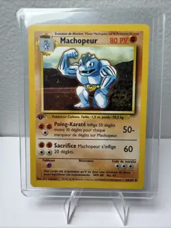 Pokemon TCG Base Set 1st Edition French Lot of 11 Cards. Machopeur. Sabelette - Image 4