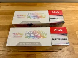 TWO Pokemon Prismatic Evolutions Costco 2-Pack ETB & Booster Bundle - Image 3