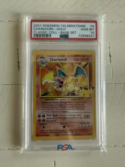 2021 Pokemon Celebrations Classic Base Set #4 Charizard Holo PSA 10 GEM MINT - Image 1