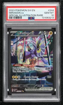 Miraidon ex Special Illustration Rare Pokemon Scarlet & Violet SV1 PSA 10 GEM MT - Image 1