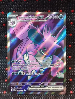 Team Rockets Nidoking EX 216/182 Destined Rivals NM Pokemon - Image 1