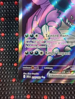 Team Rockets Nidoking EX 216/182 Destined Rivals NM Pokemon - Image 2