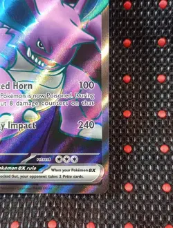 Team Rockets Nidoking EX 216/182 Destined Rivals NM Pokemon - Image 3