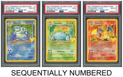 Pokemon PSA10*2 & 9 Blastoise & Venusaur & Charizard Holo 2021 Celebrations ENG - Image 1