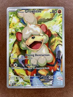 Hisuian Growlithe Illustration Rare 181/167 NM/M Pokemon Twilight Masquerade - Image 1